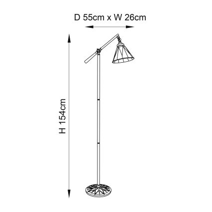 Endon 74355 - Lampada da terra Tiffany DARK STAR 1xE14/40W/230V