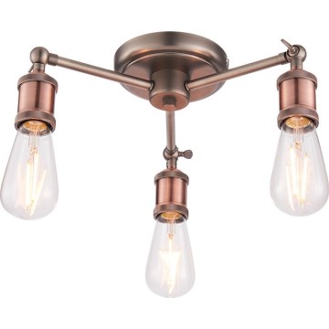 Endon 76124 - Faretto HAL 3xE27/10W/230V, cromo opaco/ramato