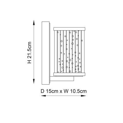 Endon 76259 - Applique EASTON 1xE14/6W/230V cromo lucido