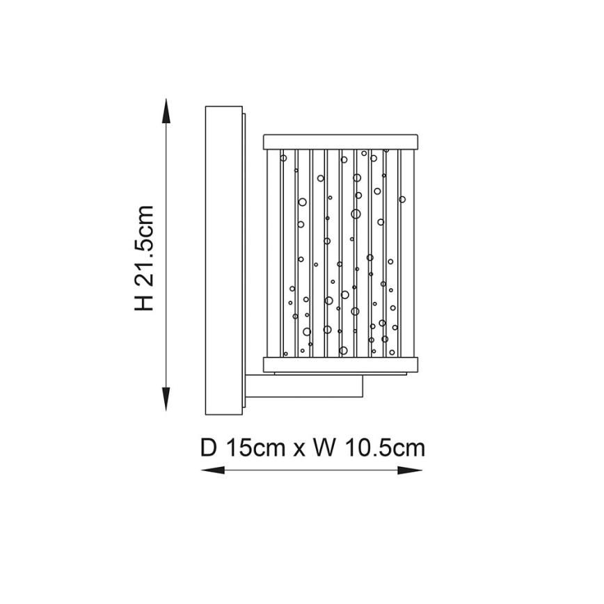 Endon 76259 - Applique EASTON 1xE14/6W/230V cromo lucido