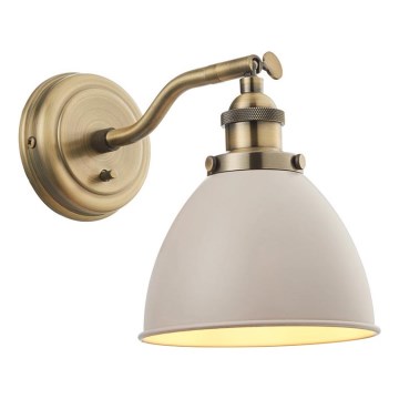 Endon 76330 - Faretto da parete FRANKLIN 1xE14/40W/230V ottone/taupe