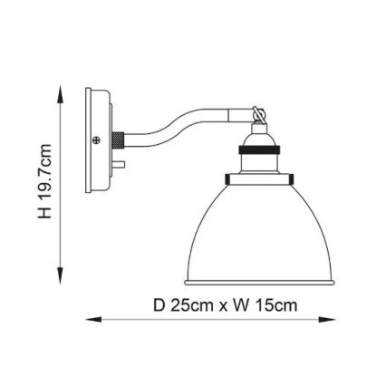 Endon 76330 - Faretto da parete FRANKLIN 1xE14/40W/230V ottone/taupe