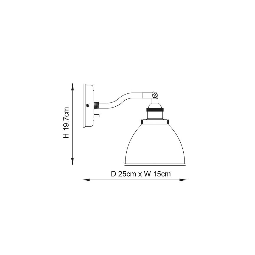 Endon 76330 - Faretto da parete FRANKLIN 1xE14/40W/230V ottone/taupe