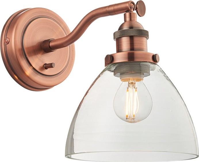 Endon 76334 - Faretto da parete HANSEN 1xE14/40W/230V, finitura rame