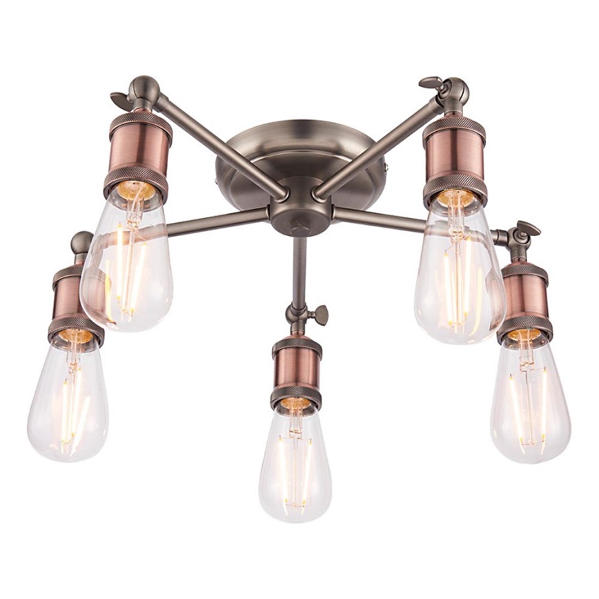 Endon 76336 - Faretto HAL 5xE27/10W/230V bronzo/rame