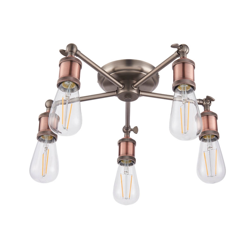 Endon 76336 - Faretto HAL 5xE27/10W/230V bronzo/rame