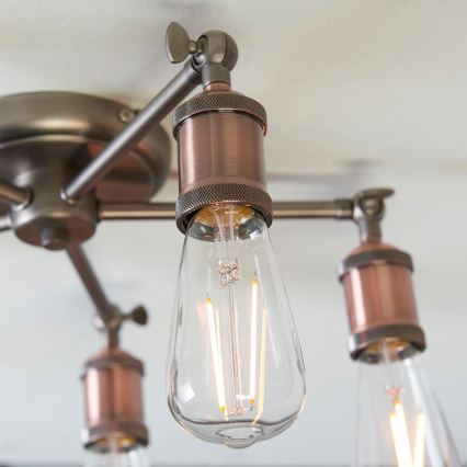 Endon 76336 - Faretto HAL 5xE27/10W/230V bronzo/rame