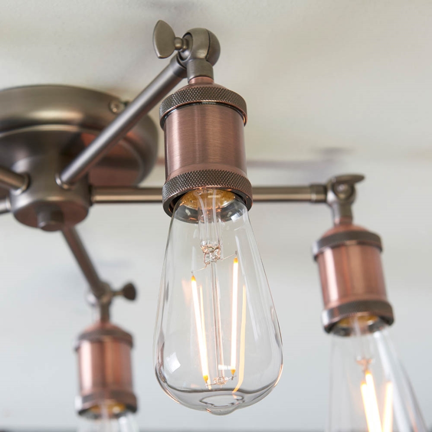 Endon 76336 - Faretto HAL 5xE27/10W/230V bronzo/rame
