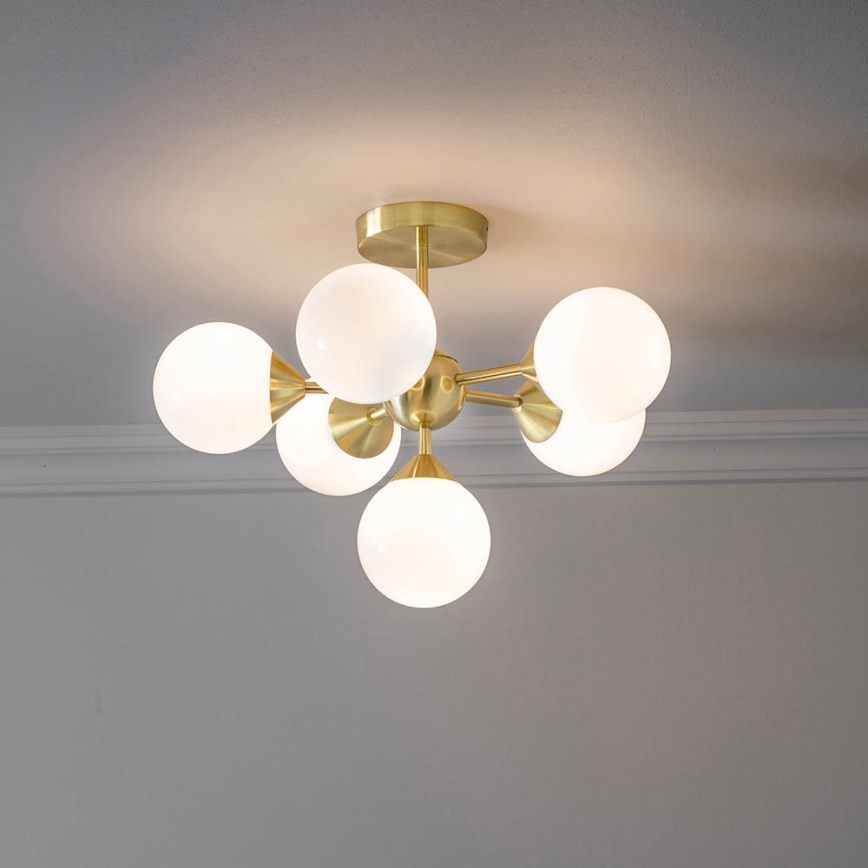 Endon 76501 - Lampadario a stelo OSCAR 6xG9/5W/230V dorato