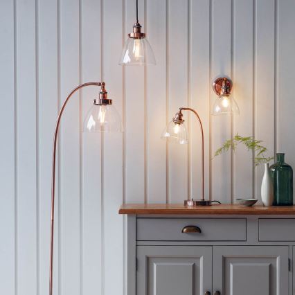 Endon 77861 - Lampada da tavolo HANSEN 1xE27/40W/230V rame