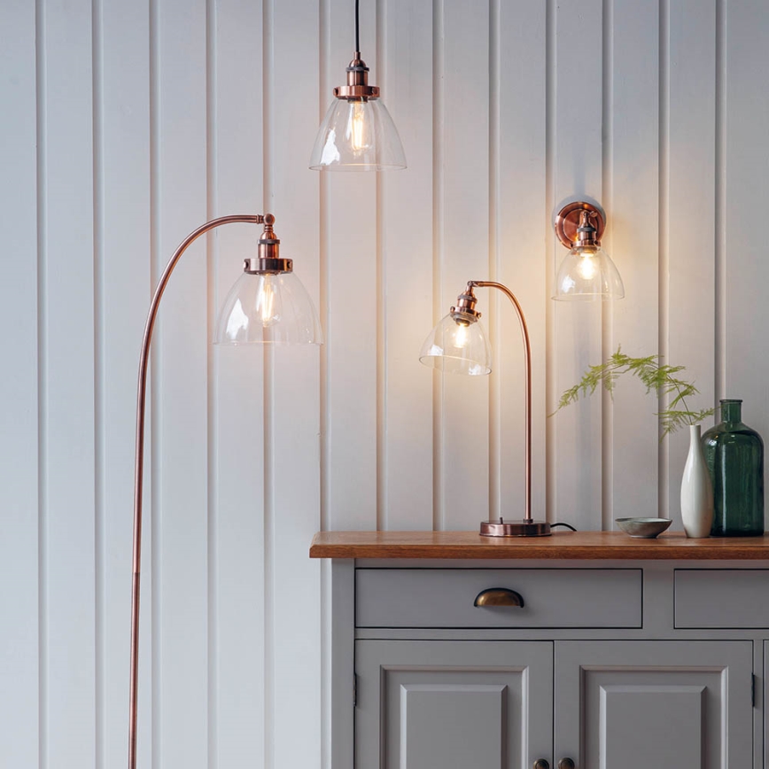 Endon 77861 - Lampada da tavolo HANSEN 1xE27/40W/230V rame
