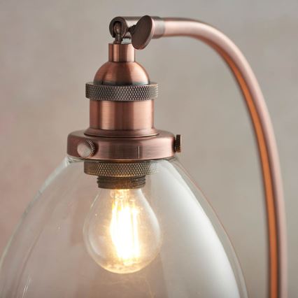 Endon 77861 - Lampada da tavolo HANSEN 1xE27/40W/230V rame
