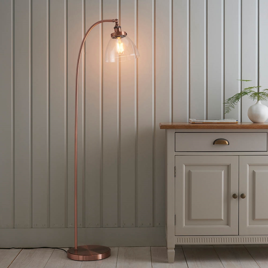 Endon 77862 - Lampada con piedistallo HANSEN 1xE27/40W/230V rame