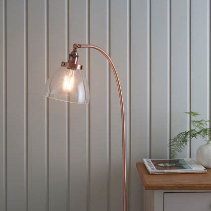 Endon 77862 - Lampada con piedistallo HANSEN 1xE27/40W/230V rame