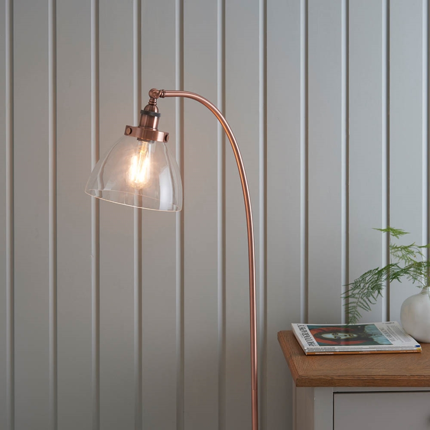 Endon 77862 - Lampada con piedistallo HANSEN 1xE27/40W/230V rame