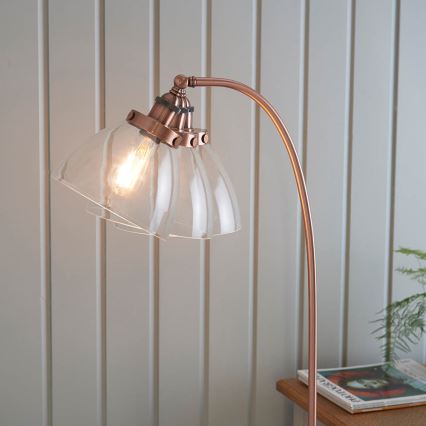 Endon 77862 - Lampada con piedistallo HANSEN 1xE27/40W/230V rame