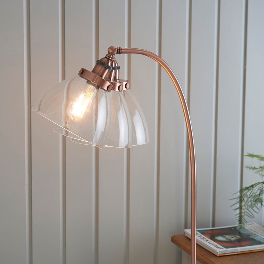 Endon 77862 - Lampada con piedistallo HANSEN 1xE27/40W/230V rame