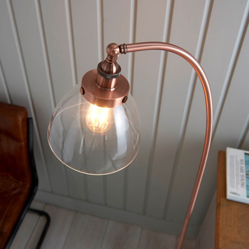 Endon 77862 - Lampada con piedistallo HANSEN 1xE27/40W/230V rame