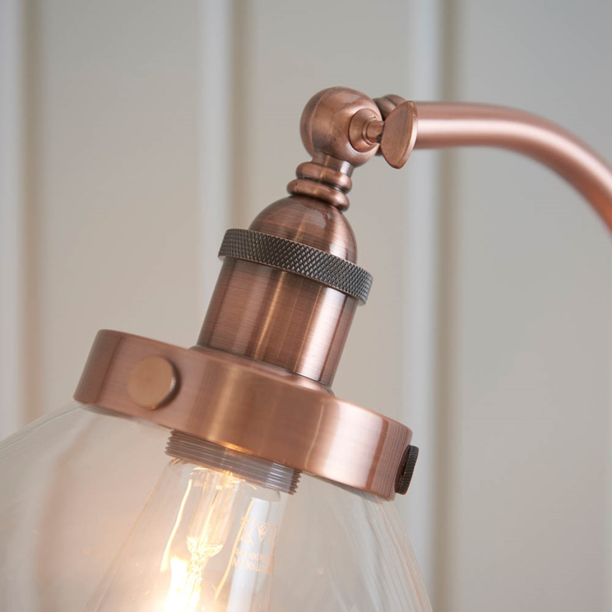 Endon 77862 - Lampada con piedistallo HANSEN 1xE27/40W/230V rame