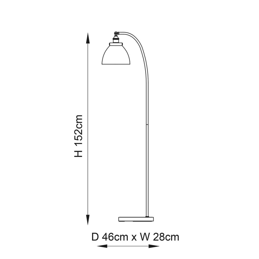 Endon 77862 - Lampada con piedistallo HANSEN 1xE27/40W/230V rame