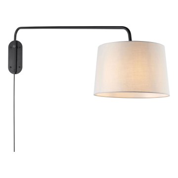 Endon 79380 - Lampada da parete CARLSON 1xE27/40W/230V grigia/nera