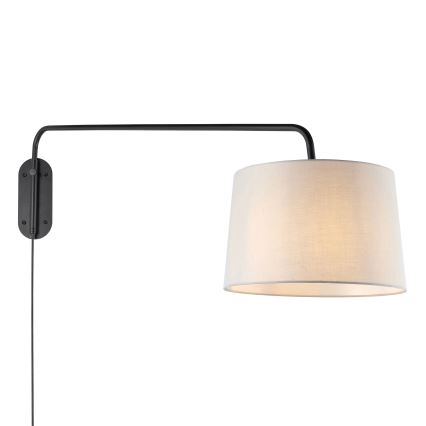 Endon 79380 - Lampada da parete CARLSON 1xE27/40W/230V grigia/nera