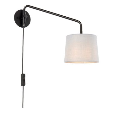 Endon 79500 - Applique CARLSON 1xE14/40W/230V grigia/nera