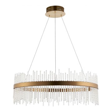 Endon 81908 - Lampadario a sospensione con filo LED dimmerabile ADRIEL LED/58W/230V 3000K diametro 70 cm oro/limpido