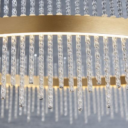 Endon 81908 - Lampadario a sospensione con filo LED dimmerabile ADRIEL LED/58W/230V 3000K diametro 70 cm oro/limpido