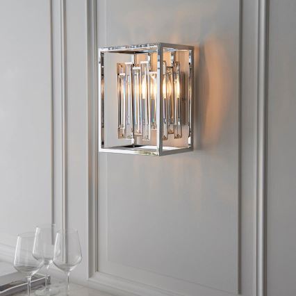 Endon 81932 - Applique da parete ACADIA 1xE14/40W/230V finitura cromata lucida