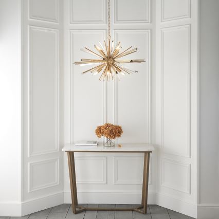Endon 81935 - Lampadario a catena 8xE14/40W/230V, finitura dorata