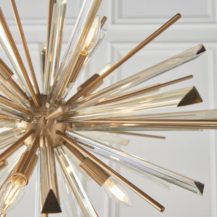 Endon 81935 - Lampadario a catena 8xE14/40W/230V, finitura dorata