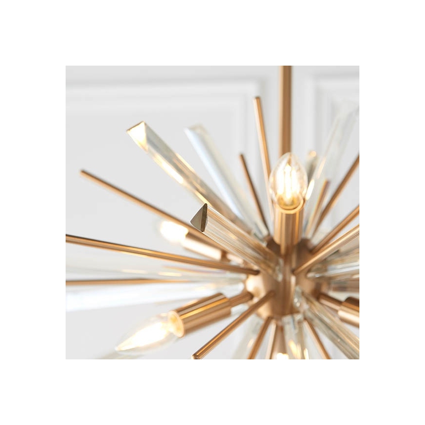 Endon 81936 - Lampadario a catena 6xE14/40W/230V dorato
