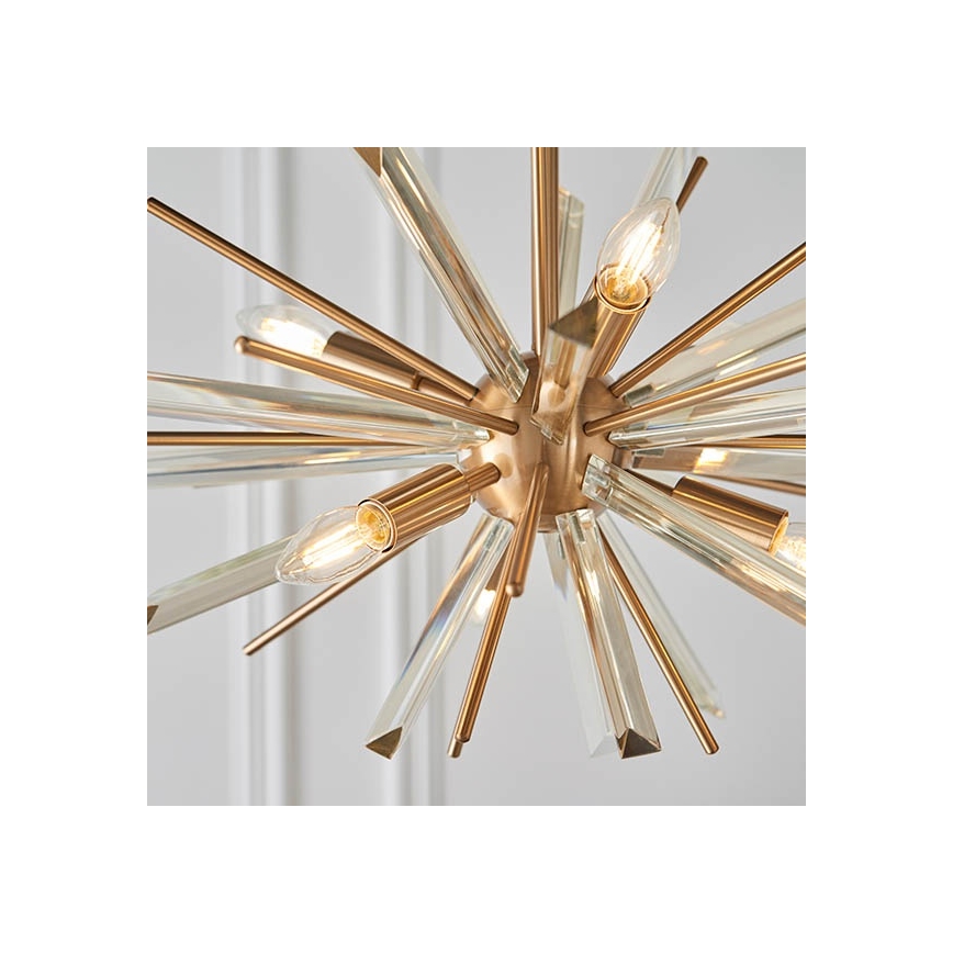 Endon 81936 - Lampadario a catena 6xE14/40W/230V dorato