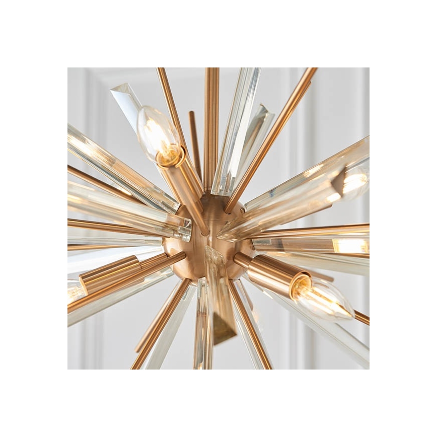 Endon 81936 - Lampadario a catena 6xE14/40W/230V dorato