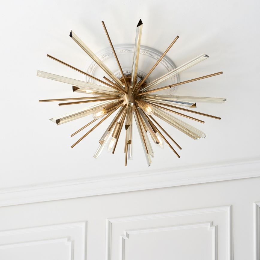 Endon 81937 - Plafoniera 4xE14/40W/230V Ø 80 cm, finitura oro