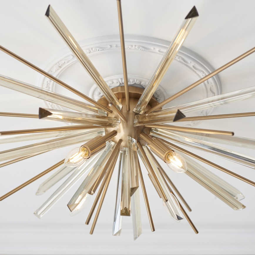 Endon 81937 - Plafoniera 4xE14/40W/230V Ø 80 cm, finitura oro