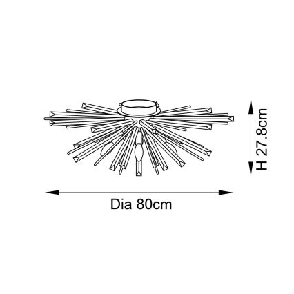 Endon 81937 - Plafoniera 4xE14/40W/230V Ø 80 cm, finitura oro