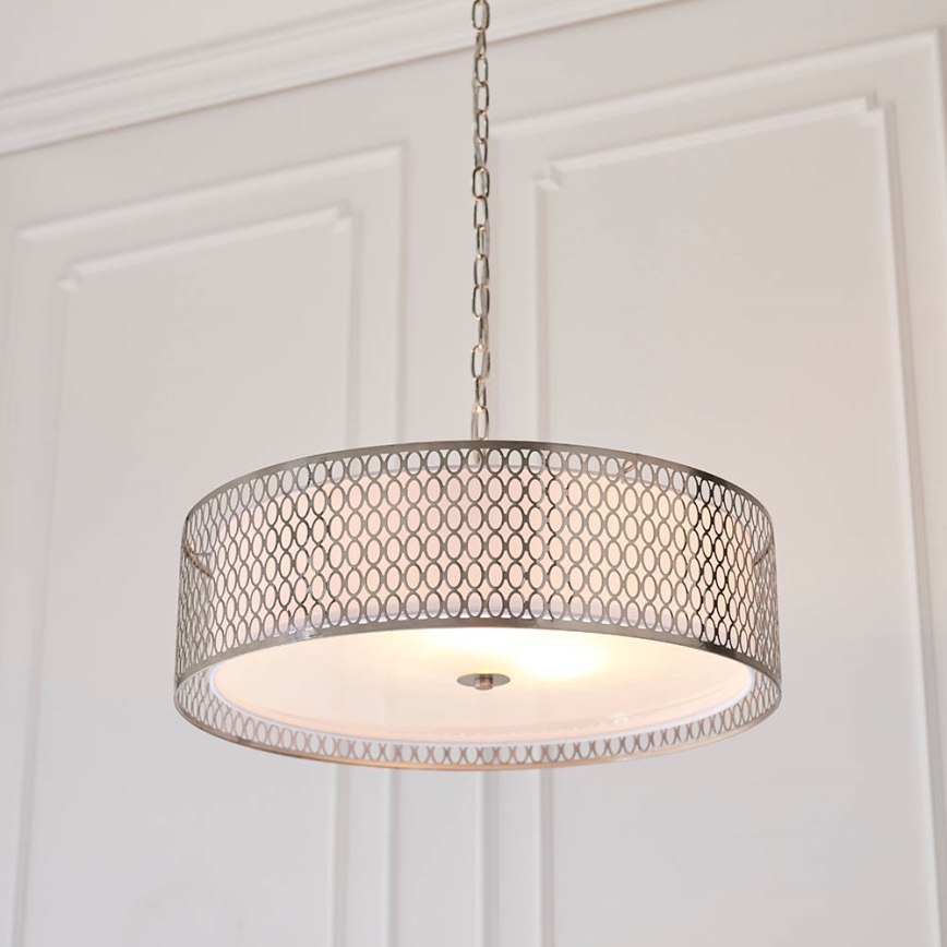 Endon 81969 - Lampadario a sospensione con catena CORDERO 3xE27/10W/230V cromo opaco