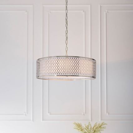 Endon 81969 - Lampadario a sospensione con catena CORDERO 3xE27/10W/230V cromo opaco