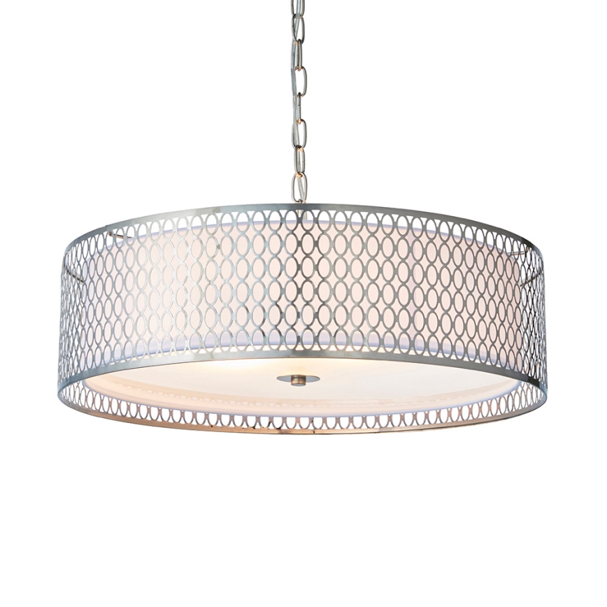 Endon 81969 - Lampadario a sospensione con catena CORDERO 3xE27/10W/230V cromo opaco