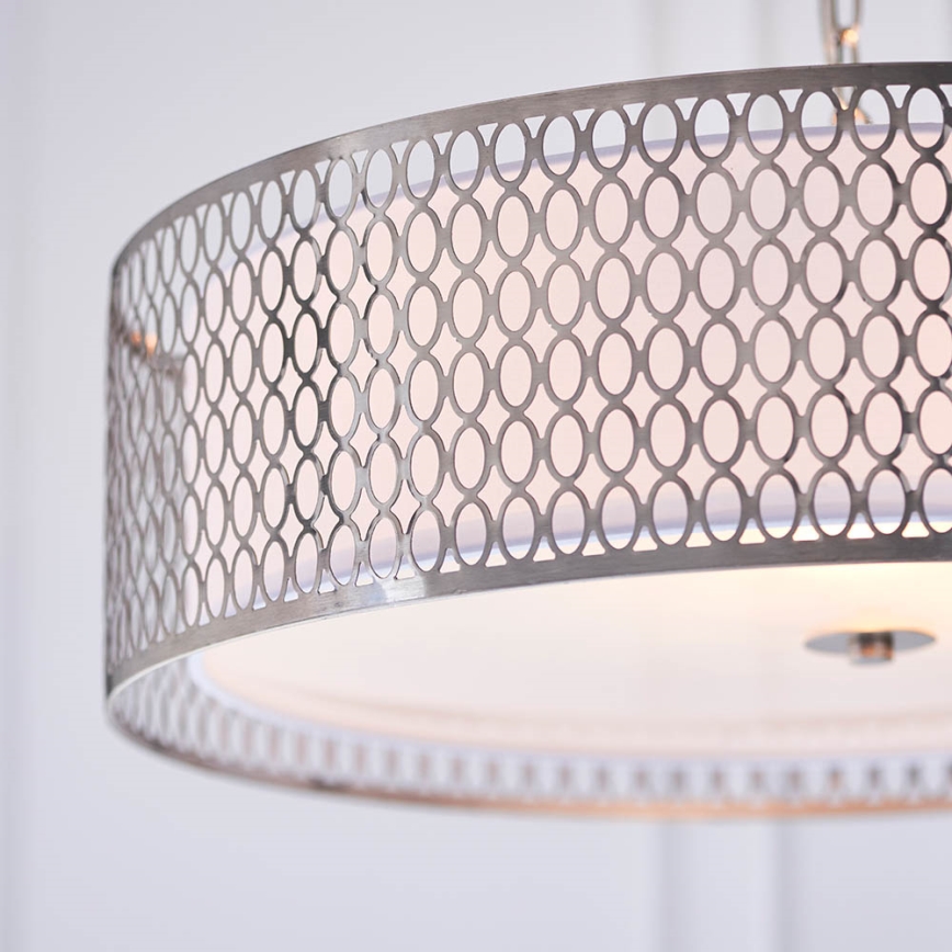 Endon 81969 - Lampadario a sospensione con catena CORDERO 3xE27/10W/230V cromo opaco