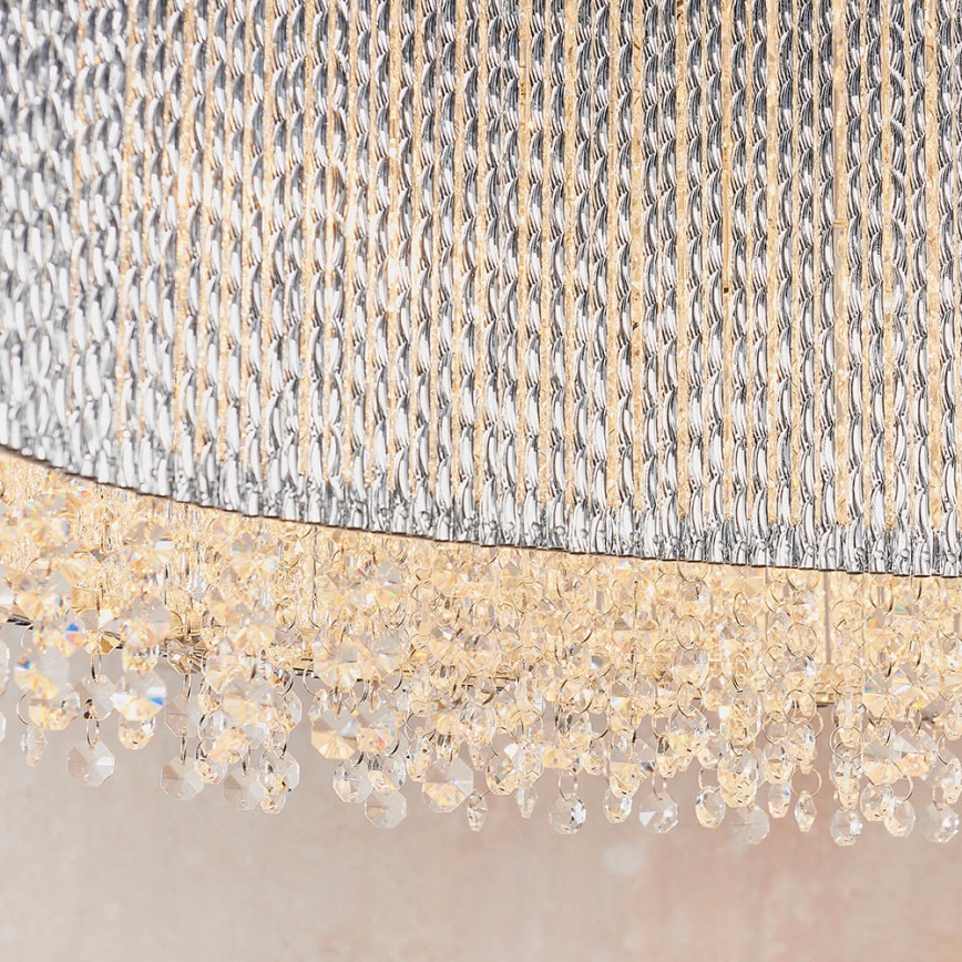 Endon 81979 - Lampadario in cristallo GALINA a sospensione con cavo 8xG9/25W/230V, cromo lucido