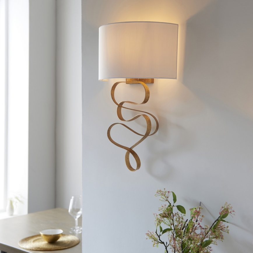 Endon 82070 - Lampada da parete 1xE27/10W/230V bianca/ottone