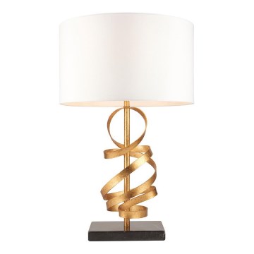 Endon 82071 - Lampada da tavolo 1xE27/10W/230V bianco/ottone/nero