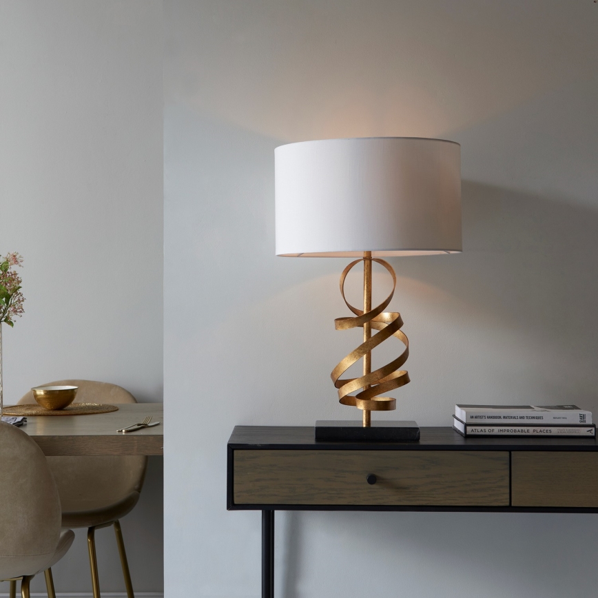 Endon 82071 - Lampada da tavolo 1xE27/10W/230V bianco/ottone/nero
