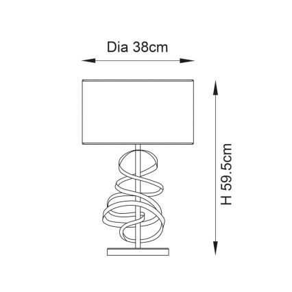Endon 82071 - Lampada da tavolo 1xE27/10W/230V bianco/ottone/nero