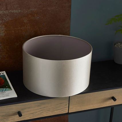 Endon 90024 - Paralume di ricambio per lampada da tavolo E27, diametro 38 cm, grigio