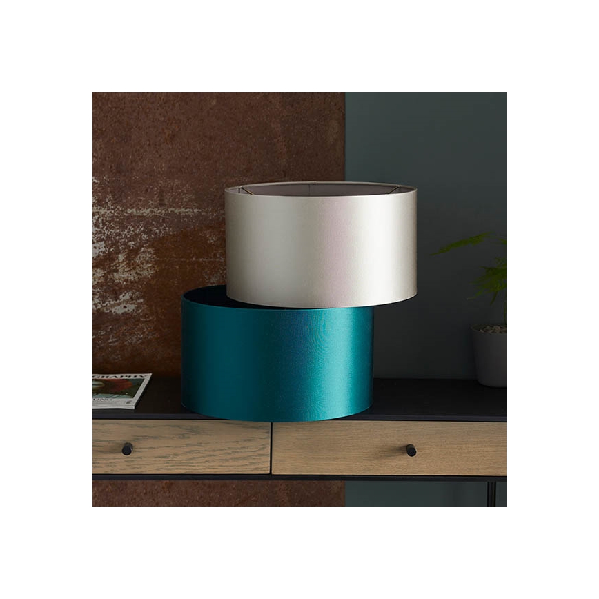 Endon 90024 - Paralume di ricambio per lampada da tavolo E27, diametro 38 cm, grigio