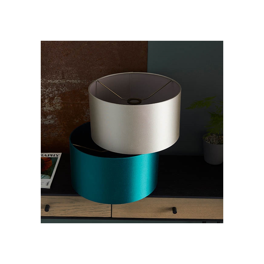 Endon 90024 - Paralume di ricambio per lampada da tavolo E27, diametro 38 cm, grigio